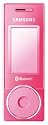 Samsung X830 Pink Prepay Mobile Phone On Orange