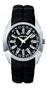 Police Saratoga Black Leather Strap with Black Dial Watch