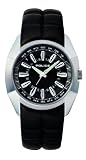 Police Saratoga Black Leather Strap with Black Dial Watch