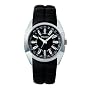 Police Saratoga Black Leather Strap with Black Dial Watch