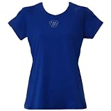 Milwaukee Brewers Ladies Rhinestone Glove Logo Fitted T-Shirt