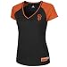 San Francisco Giants Women's In The Dust V-Neck Jersey Fashion Top - Large