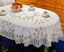 Battenberg Vinyl Lace Tablecloth 60x90 Oval