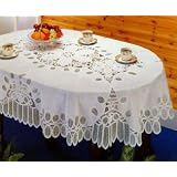 Battenberg Vinyl Lace Tablecloth 54x72 Oval by Sana Enterprises