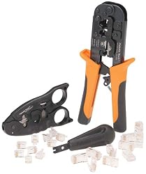 Paladin 4909 Network Tool Bundle with Data SureStrip, All-in-One Tool, Non-Impact 110 Punchdown Tool, 10 RJ11 and RJ45 Modular Plugs