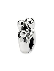 Reflections (tm) Sterling Silver Family of 3 Pandora Compatible Bead / Charm