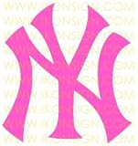 New York Yankees 6" PINK Vinyl Decal Sticker by IKON SIGN