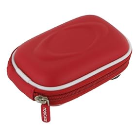 rooCASE EVA Hard Shell (Red) Carrying Case with Memory Foam for Panasonic MH-TA1 TA-1 Ultrathin HD Pocket Camcorder