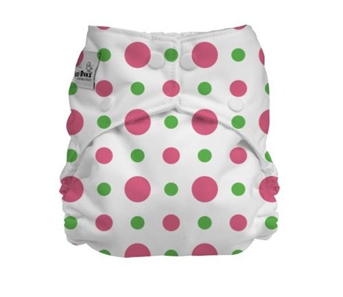 FuzziBunz Perfect Size Pocket Diaper - Small Pink Dots