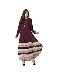 Striped Print  Chiffon Maxi Dress  With Pearls