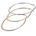 Areke Stainless Steel Oval Teardrop Hoop Earrings For Women,Hypoallergenic Huggie Rose Gold Black Silver