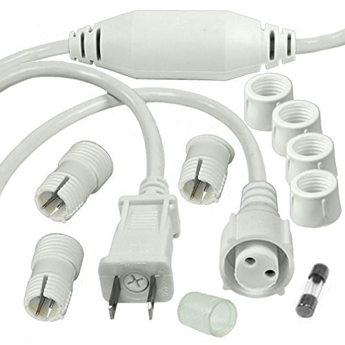 1/2 in. LED Rope Light Power Cord 12V 2 Wire LED-13MM-CONKIT-4AMP