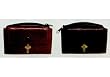 Rosary Case - Zippered and Snap Section - Image of Cross On Front - IMPORTED FROM ITALY