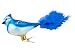 RADKO BEAUTIFUL BLUE JAY Bird Feathers Glass Ornament