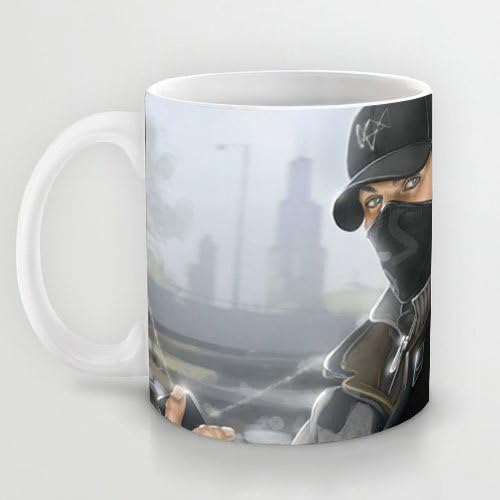 Aiden Pearce Chicago Watch Dogs Ubisoft Montreal Art Clara Lille Mask Cap Drawing Mugs,Best Gift Coffee Mugs/Tea Mugs/Drink Cups - Dishwasher and Microwave Safe