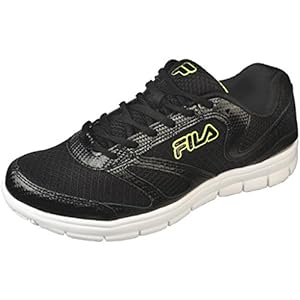 Fila Mens Warp 4 Black/White Running Shoes