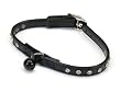 Purr Power Cat Collar with Rhinestones, 3/8 Wide by 12-Inch Long, Black
