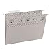 Smead TUFF Hanging File Folder with Easy Slide Tab, 1/3-Cut Sliding Tab, Letter Size, Steel Gray, 18 per Box (64092, Rod Color May Vary)