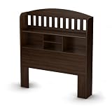 South Shore Popular Collection Twin 39-Inch Bookcase Headboard, Moka