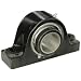Rexnord ZA Series Roller Bearing Pillow Block, 2 Bolt Holes, Relubricatable, Non-Expansion, Cast Iron, Setscrew Locking Collar, Steel Insert