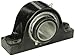 Rexnord ZA2400 Roller Bearing Pillow Block, 2 Bolt Holes, Relubricatable, Non-Expansion, Cast Iron, Setscrew Locking Collar, Steel Insert, Inch, 4" Bore Diameter