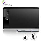 XP-Pen 9x6" Star04 Graphics Pen Tablet Drawing Tablet Battery-free Stylus Writing Board with 8GB Build-in Flash Memory & Rotary Switches Express Keys (Black)