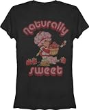 Strawberry Shortcake Naturally Sweet Black Juniors/Ladies T-Shirt Tee