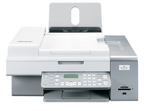 Lexmark X6575 Tintenstrahl Multifunktionsgerät mit Wlan und Multi-Kartenleser (Drucker, Scanner, Kopierer, Fax) weiß / silber