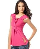 Baby Phat - Baby Phat Pleated Front-Tie Top