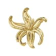 14K Yellow Gold Flower Brooch