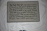 Cat Diary Doormat (Taupe background/black lettering, 18in x 27in)