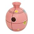 Handmade Terracotta Vase - Pink Retro Dot Design