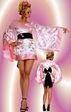 Sexy Adult Halloween Costume Japanese Geisha Girl (Large, Pink)