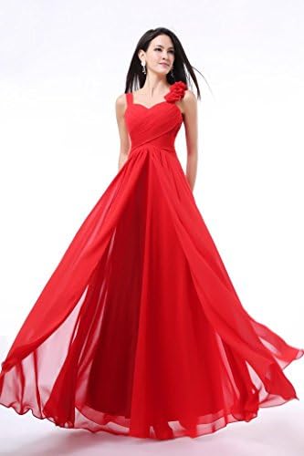 Balllily Women's Formal Bridesmaid Dress Gown Size 4 Red