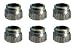 Teak Tuning Professional Fingerboard Lock Nuts, Nylon Insert, Stainless Steel, Silver (Pack of 6)