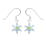 FOJO's Aqua & Peridot Flower Earrings