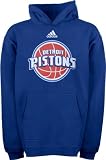 Detroit Pistons Youth Adidas Team Logo Fleece Hooded Sweatshirt