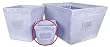 Small Fabric Storage Bin- Solid Blue 278C Ultra Suede Covered Wire Frame; 6 X 6 X 6