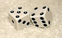 Rare Vintage Mini White Opaque French Bakelite Dice Pair