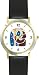 Nun in Prayer Christian Theme - WATCHBUDDY&reg; DELUXE TWO-TONE THEME WATCH - Arabic Numbers - Black Leather Strap-Children's Size-Small ( Boy's Size & Girl's Size )