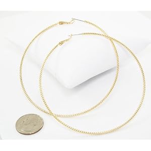 Beautiful 24k Gold Layered GL X-Large 3 1/2