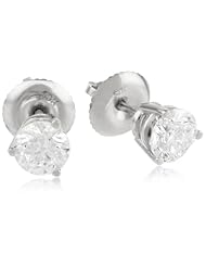 IGI-Certified 18k Gold Round-Cut Diamond Studs (1 cttw, G-H Color, SI1- SI2 Clarity)