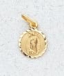 14 kt Gold Religious Medal - Our Lady of Guadalupe - Width: 9mm - In a Premium Black Box