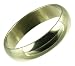 Men's Wedding Ring, 9 Carat White Gold, D Shape, 5mm Band Width