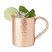 Advanced Mixology Moscow Mule 100% Pure Copper Mug 16 Ounce with Artisan Hand Crafted Wooden Coaster
