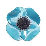 Large Anemone Brooch by Cilea (Teal)