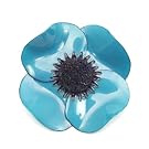 Large Anemone Brooch by Cilea (Teal)