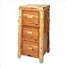 Fireside Lodge 17050 Traditional Cedar Log File Cabinet with Three Drawer