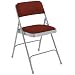 National Public Seating 2200 Series Steel Frame Upholstered Premium Fabric Seat and Back Folding Chair with Double Brace, 480 lbs Capacity, Majestic Cabernet/Gray (Carton of 4)