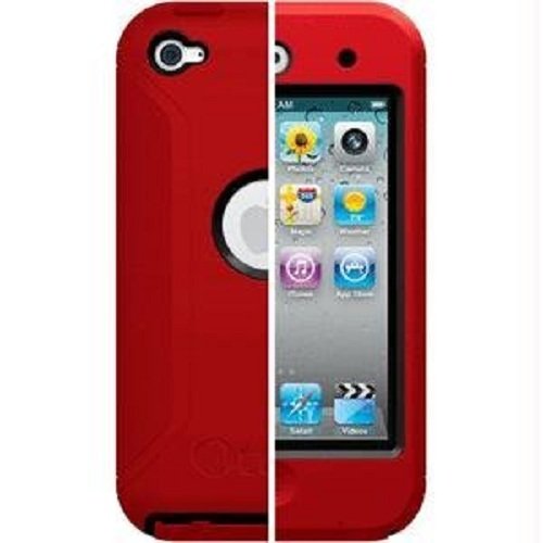 ipod touch 4g cases otterbox. OtterBox Defender Series Hybrid Case for iPod touch 4G (Black/Red)